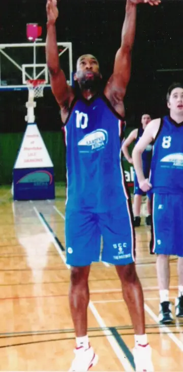 Cory McGee free throw in a professional game